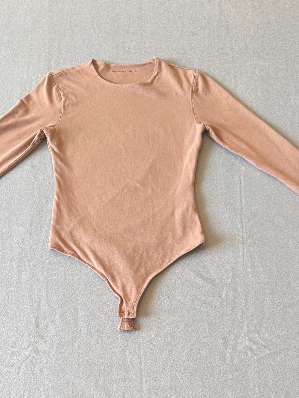 Abercrombie & Fitch Long-Sleeve Bodysuit in Blush